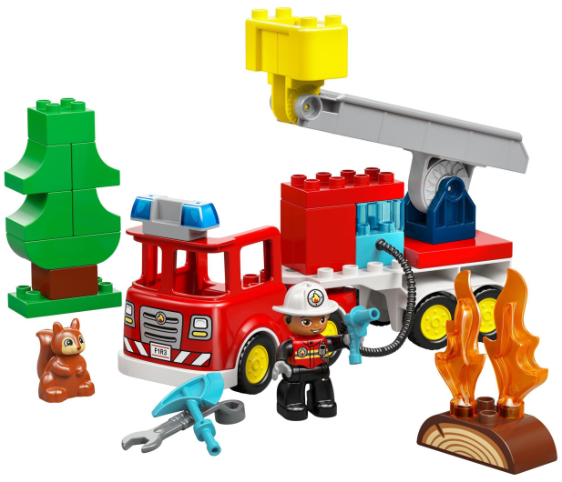 LEGO DUPLO 10473 Wóz strażacki z wężem i strażakiem - 1473395 - zdjęcie 3